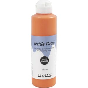Tekstilmaling Solid, dækkende, orange, 250 ml/ 1 fl.