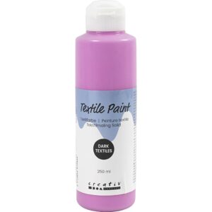 Tekstilmaling Solid, dækkende, pink, 250 ml/ 1 fl.