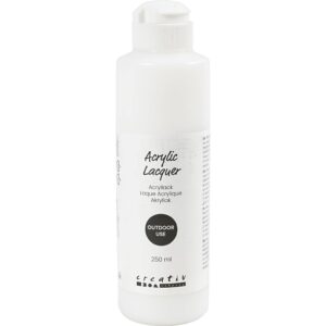 Udendørs Akryllak, blank, vandafvisende, 250 ml/ 1 fl.