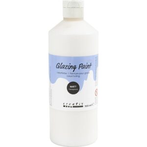 Lasurmaling, mat, transparent, hvid, 500 ml/ 1 fl.