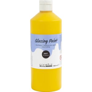 Lasurmaling, mat, transparent, gul, 500 ml/ 1 fl.