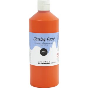 Lasurmaling, mat, transparent, orange, 500 ml/ 1 fl.