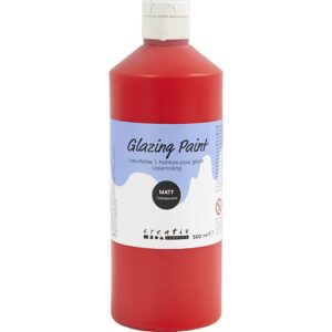 Lasurmaling, mat, transparent, rød, 500 ml/ 1 fl.