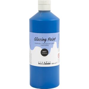 Lasurmaling, mat, transparent, blå, 500 ml/ 1 fl.