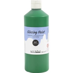 Lasurmaling, mat, transparent, grøn, 500 ml/ 1 fl.
