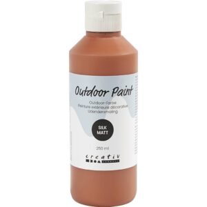 Udendørsmaling, silkemat, dækkende, antique red, 250 ml/ 1 fl.