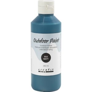 Udendørsmaling, silkemat, dækkende, blå, 250 ml/ 1 fl.