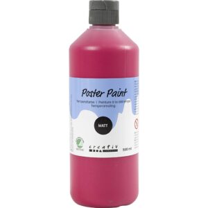 Temperamaling, mat, halvdækkende, primær rød, 500 ml/ 1 fl.