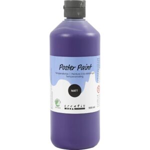 Temperamaling, mat, halvdækkende, violet, 500 ml/ 1 fl.