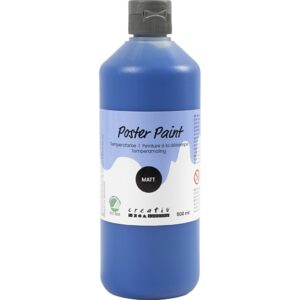 Temperamaling, mat, halvdækkende, mørk blå, 500 ml/ 1 fl.