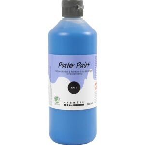 Temperamaling, mat, halvdækkende, primær blå, 500 ml/ 1 fl.