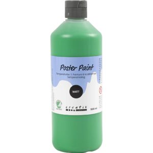 Temperamaling, mat, halvdækkende, grøn, 500 ml/ 1 fl.
