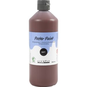 Temperamaling, mat, halvdækkende, brun, 500 ml/ 1 fl.