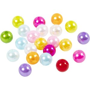 Voksperler, diam. 8 mm, hulstr. 1 mm, ca. 2000 stk., perlemorsfarver, 500 g/ 1 ps.