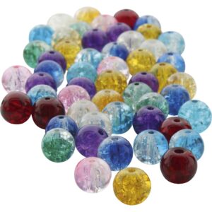 Krakelerede perler, diam. 8 mm, hulstr. 1.5 mm, 200 g/ 1 pk.