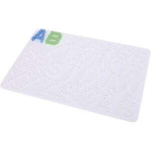 Perleplade, bogstaver A-Å, str. 14,5x21,5 cm, medium, 10 stk./ 1 pk.