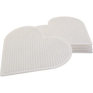 Perleplade, stort hjerte, str. 16 cm, medium, 10 stk./ 1 pk.