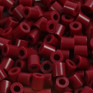 Rørperler, str. 5x5 mm, hulstr. 2,5 mm, medium, vinrød (32239), 1100 stk./ 1 pk.