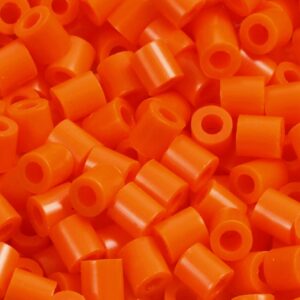 Rørperler, str. 5x5 mm, hulstr. 2,5 mm, medium, klar orange (32233), 1100 stk./ 1 pk.
