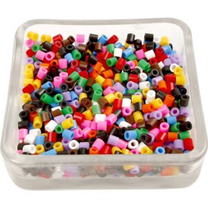 Rørperler, str. 5x5 mm, hulstr. 2,5 mm, medium, standardfarver, 30000 stk./ 1 pk.