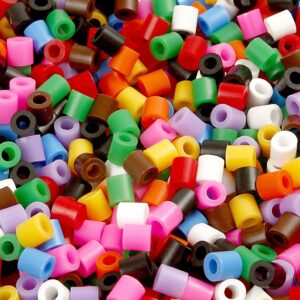 Rørperler, str. 5x5 mm, hulstr. 2,5 mm, medium, standardfarver, 60000 stk./ 1 pk.