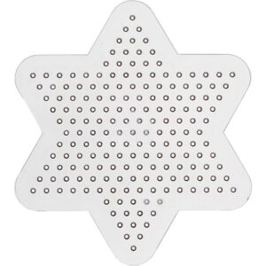 Perleplade, lille stjerne, medium, str. 9 cm, medium, transparent, 1 stk.