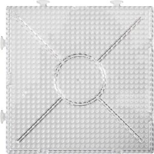 Perleplade, stor samlefirkant, str. 15x15 cm, JUMBO, klar, 2 stk./ 1 pk.