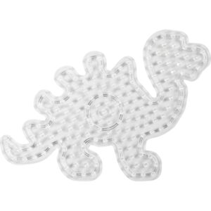 Perleplade, dinosaur, H: 15,5 cm, B: 22 cm, JUMBO, klar
