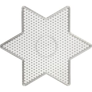 Perleplade, stor stjerne, medium, str. 15 cm, medium, transparent, 1 stk.