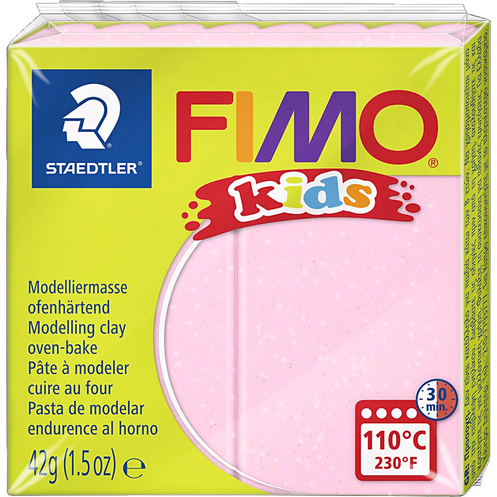 FIMO® Kids Ler, lys pink, 42 g/ 1 pk.