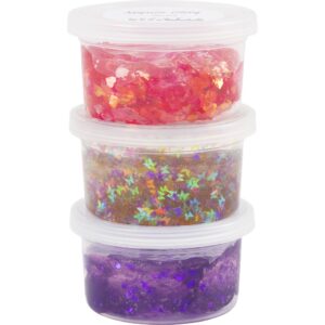 Sequin Clay, lilla/pink harmoni, 3x60 g/ 1 pk.
