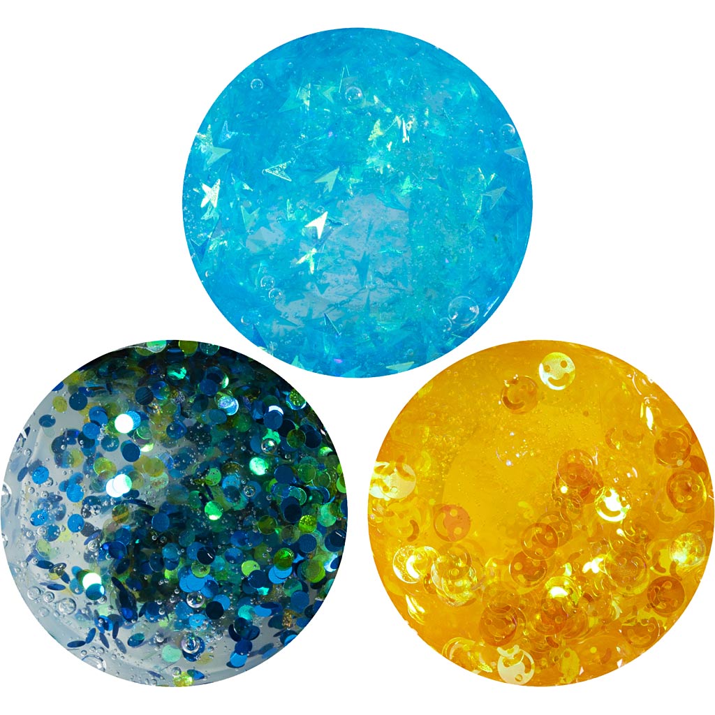 Sequin Clay, blå/grøn harmoni, 3x60 g/ 1 pk. - Image 6
