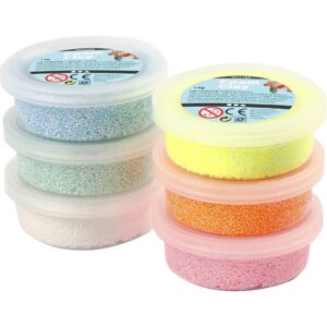Foam Clay®, glitter, stærke farver, 84 g, 6x14 g/ 1 pk.