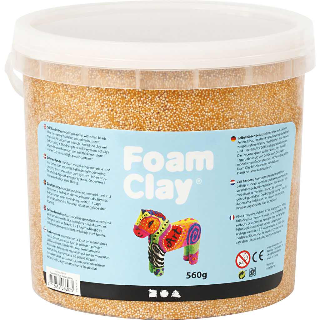 Foam Clay®, metallic, guld, 560 g/ 1 spand