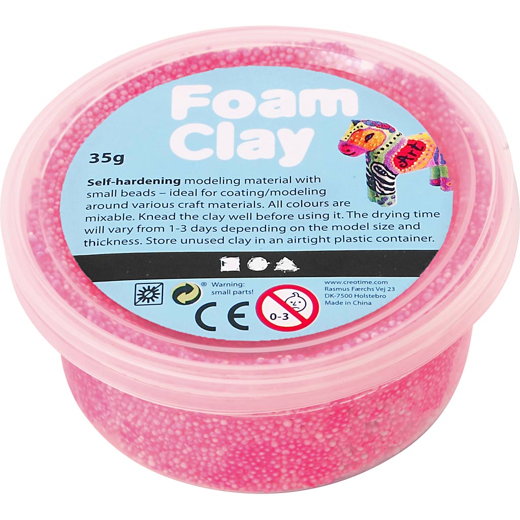 Foam Clay®, lyserød, 35 g/ 1 ds.