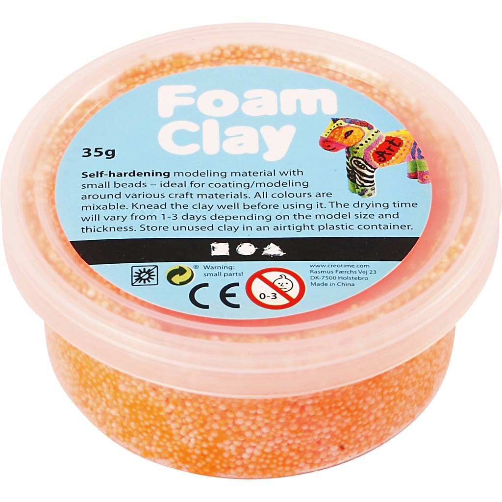 Foam Clay®, lys orange, 35 g/ 1 ds.