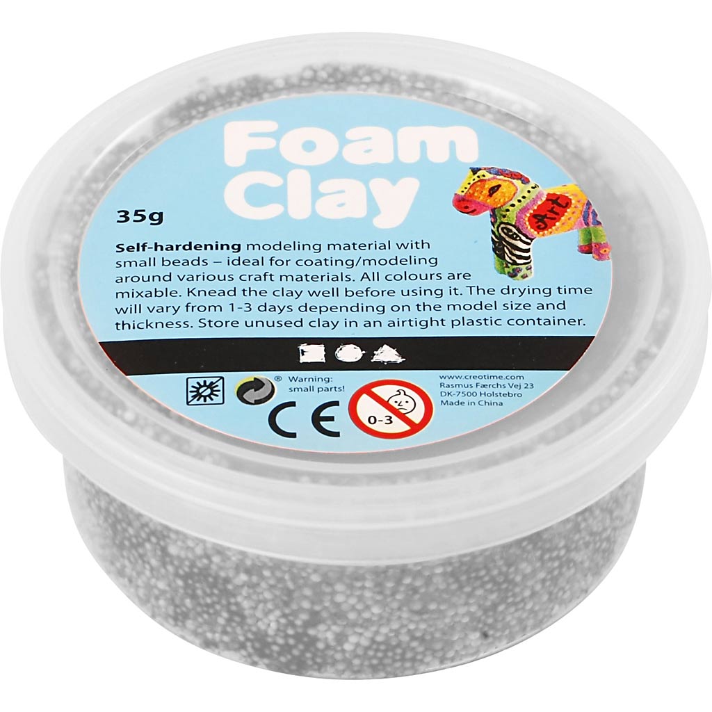 Foam Clay®, grå, 35 g/ 1 ds.