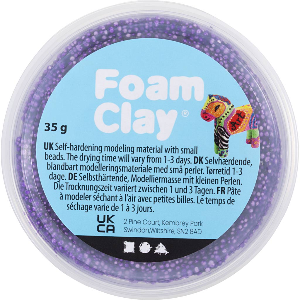 Foam Clay®, lilla, 35 g/ 1 ds. - Image 2