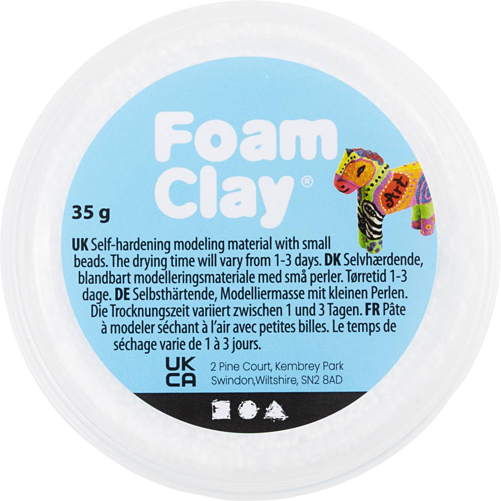 Foam Clay®, hvid, 35 g/ 1 ds. - Image 2