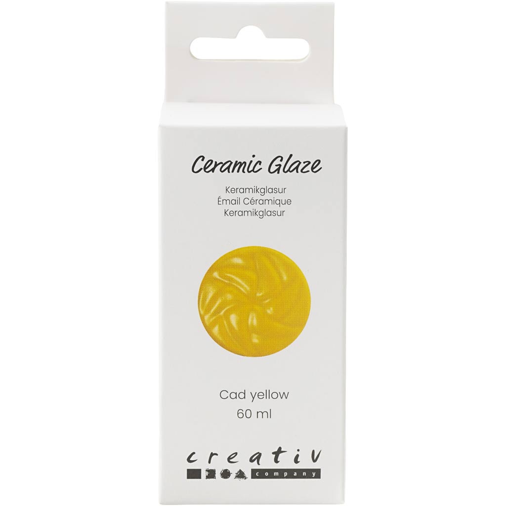Keramikglasur, 984-1101 °C, dækkende, Cad Yellow, 60 ml/ 1 ds.