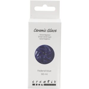Keramikglasur, 984-1101 °C, dækkende, Federal Blue, 60 ml/ 1 ds.