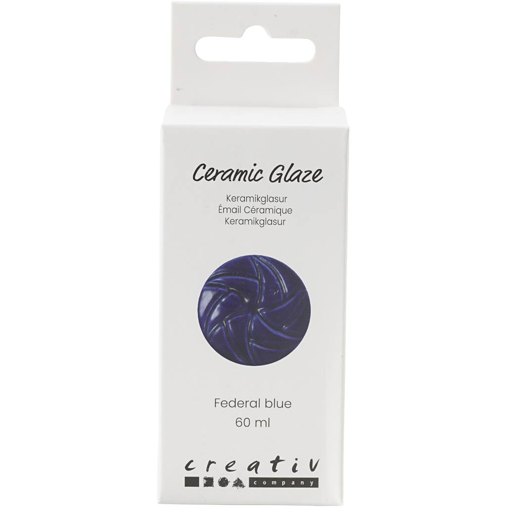 Keramikglasur, 984-1101 °C, dækkende, Federal Blue, 60 ml/ 1 ds.