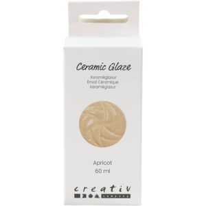 Keramikglasur, 984-1101 °C, dækkende, Apricot, 60 ml/ 1 ds.