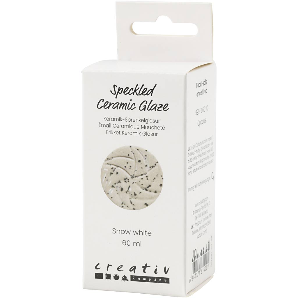 Prikket Keramikglasur, 999-1060 °C, dækkende, snow white, 60 ml/ 1 ds. - Image 2