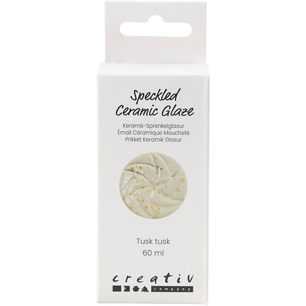 Prikket Keramikglasur, 999-1060 °C, dækkende, Tusk Tusk, 60 ml/ 1 ds.