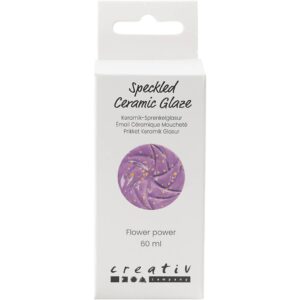Prikket Keramikglasur, 999-1060 °C, dækkende, Flower Power, 60 ml/ 1 ds.