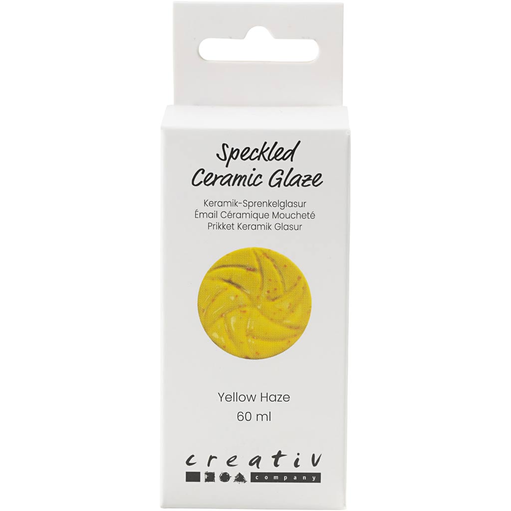 Prikket Keramikglasur, 999-1060 °C, dækkende, Yellow Haze, 60 ml/ 1 ds.