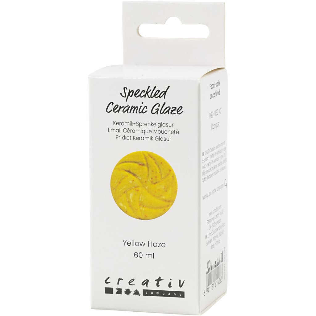 Prikket Keramikglasur, 999-1060 °C, dækkende, Yellow Haze, 60 ml/ 1 ds. - Image 2