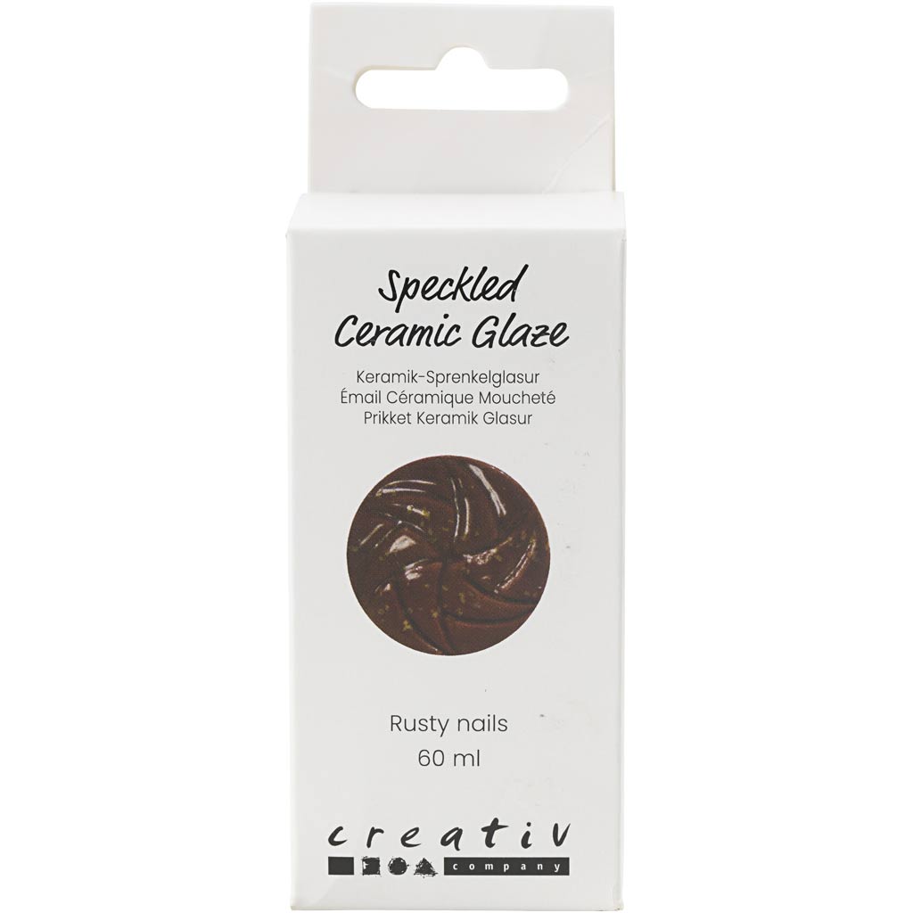 Prikket Keramikglasur, 999-1060 °C, dækkende, Rusty Nails, 60 ml/ 1 ds.