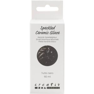 Prikket Keramikglasur, 999-1060 °C, dækkende, Tutto Nero, 60 ml/ 1 ds.